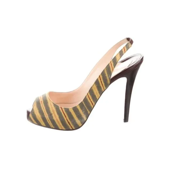Christian Louboutin Striped Heels - Picture 3 of 7